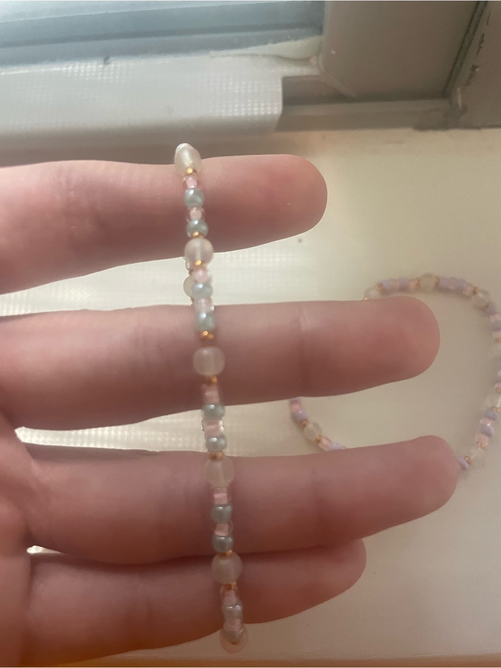 Pastel Beaded Stretchy Bracelet Set with boot Charm X3 - Picture 3 of 4